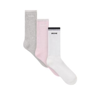 Витрина skims socks ribbed crew logo sock 3 pack