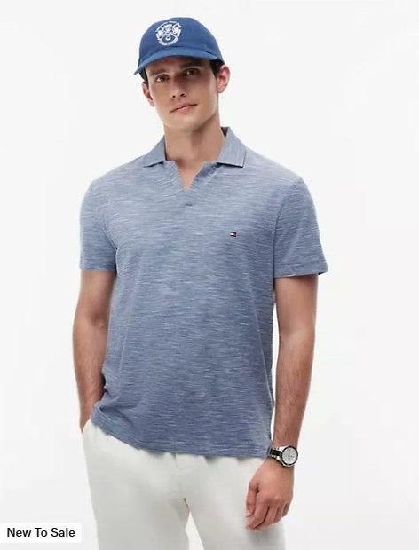 regular fit textured oxford slub polo