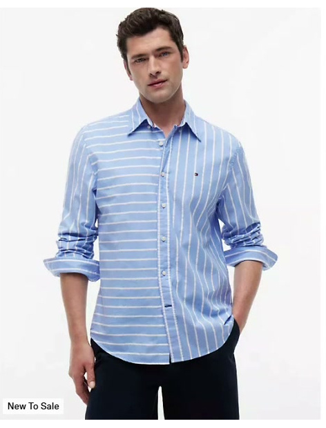 regular fit mixed stripe all day shirt