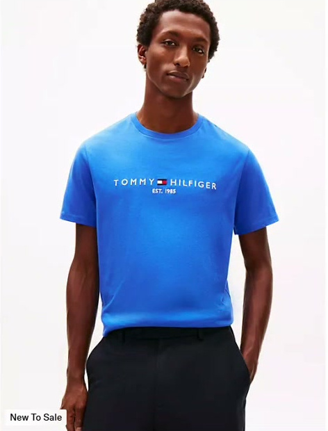 embroidered tommy logo t shirt