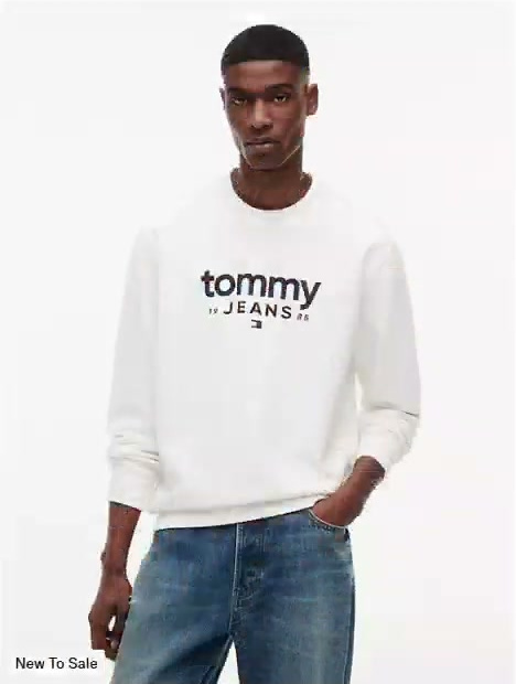 tommy jeans logo sueded sweatshirt