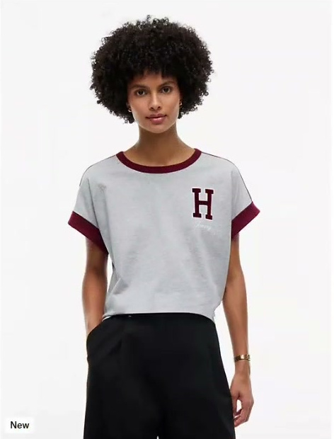 varsity h logo t shirt