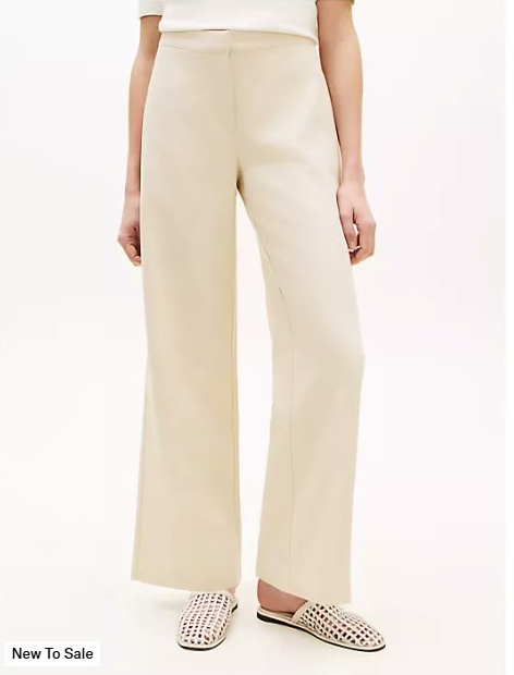 lightweight twill straight leg pant