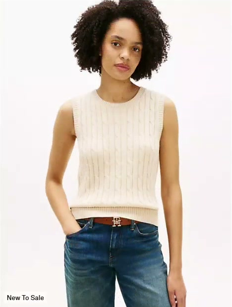 cable knit sweater vest