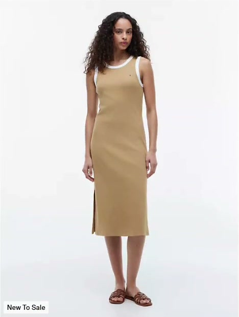 rib knit ringer tank dress