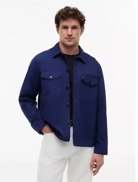 twill utility shirt jacket