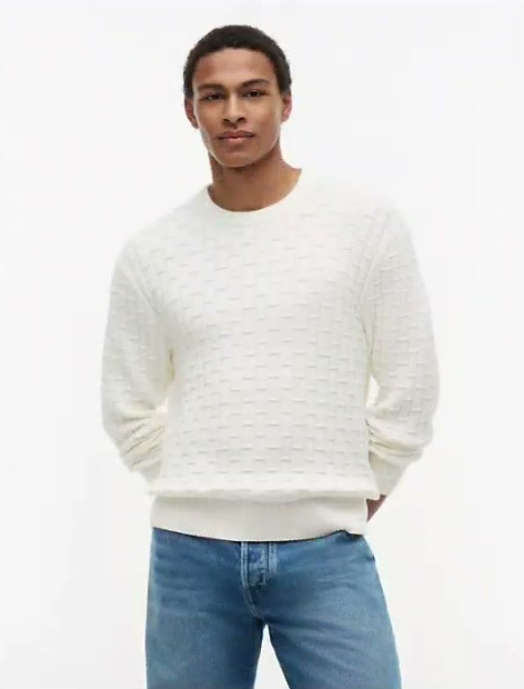 relaxed fit crewneck sweater