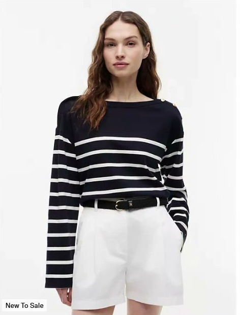 breton stripe cotton interlock t shirt