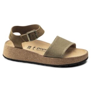 glenda suede leather textile faded khaki