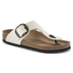 gizeh vegan big buckle textile eggshell
