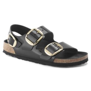 milano big buckle natural leather patent