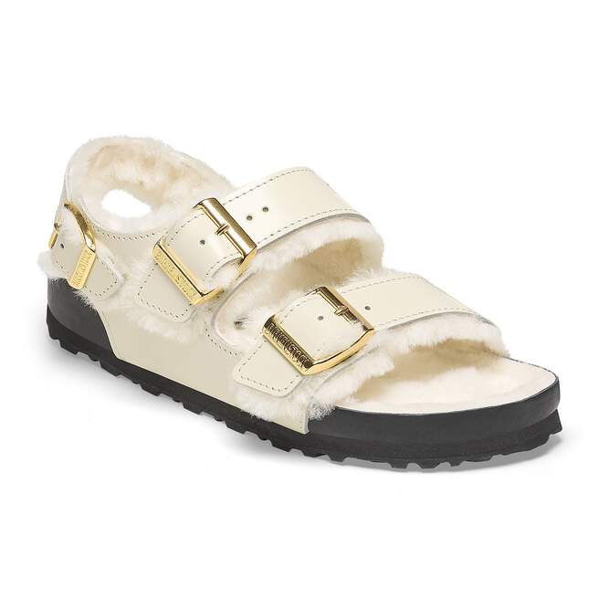 milano shearling natural leather shearling high shine ecru milano shearling natural leather shearling high shine ecru