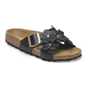siena flower embellishment natural leather