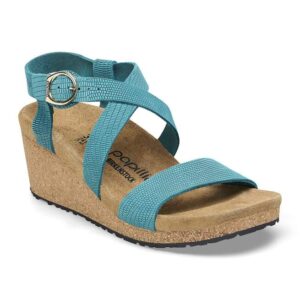 sibyl ring buckle nubuck leather embossed