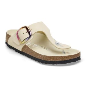 gizeh big buckle natural leather nubuck