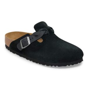 boston braided suede leather