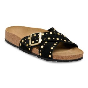 siena rivet suede leather
