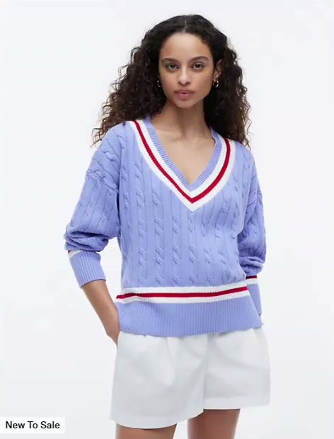 cable knit cricket sweater