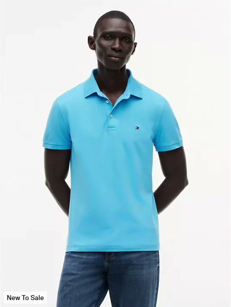 slim fit stretch pique polo