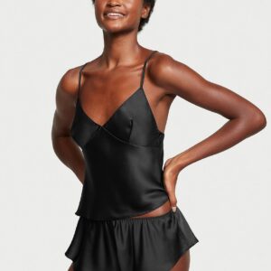 Home satin open back cami & shorts set