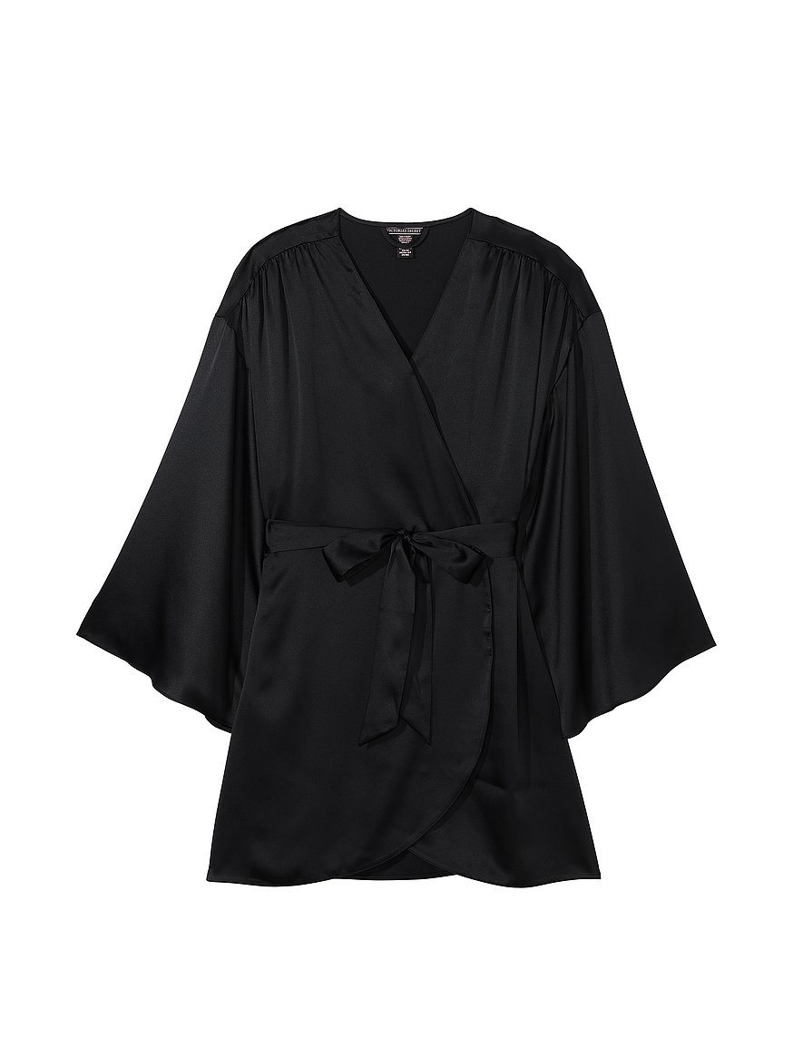 satin short robe satin short robe