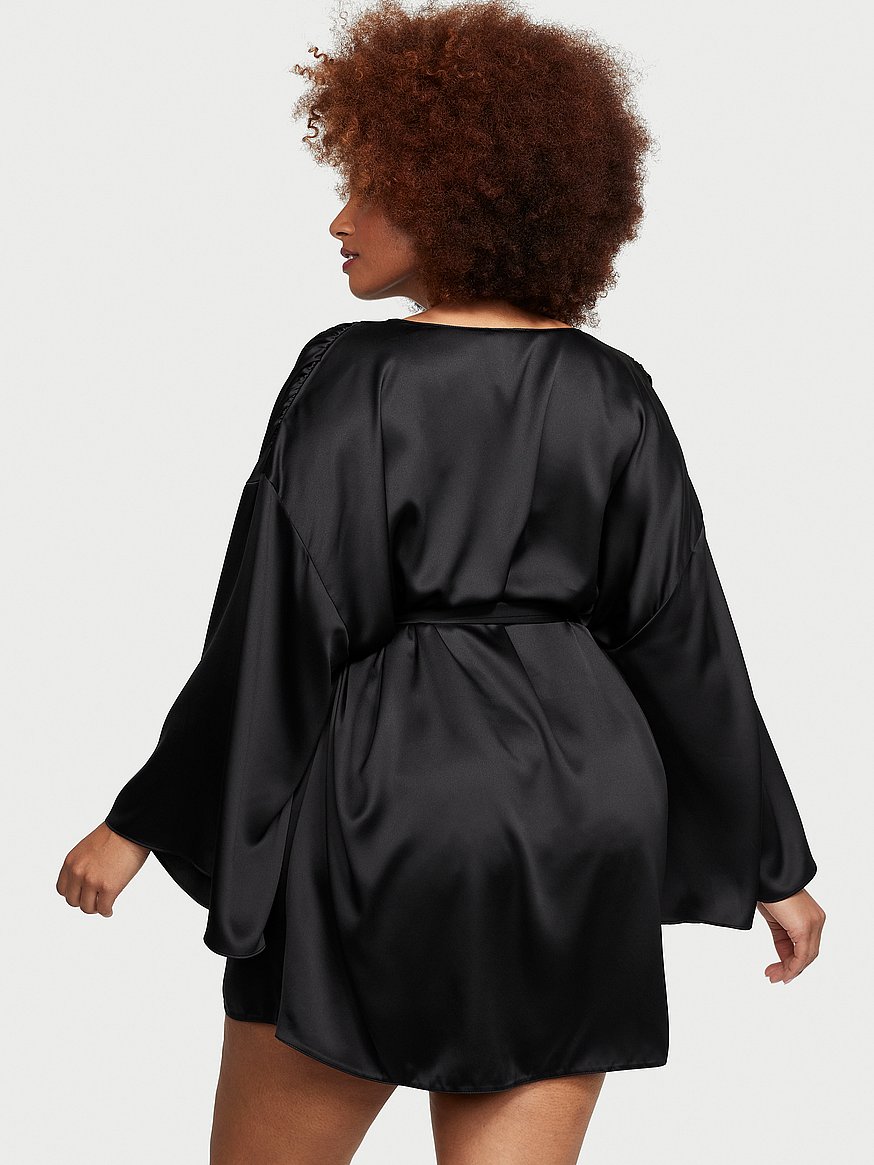 satin short robe satin short robe