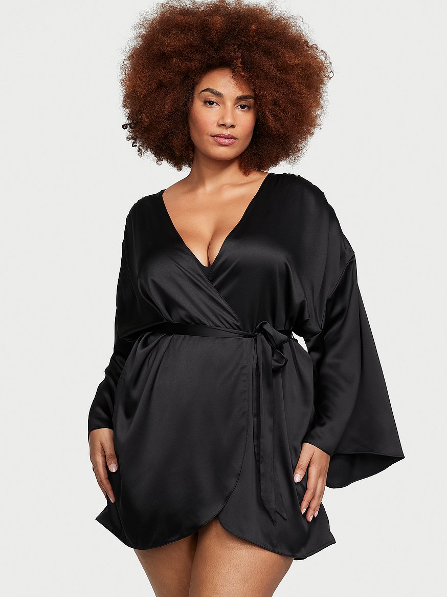 satin short robe satin short robe