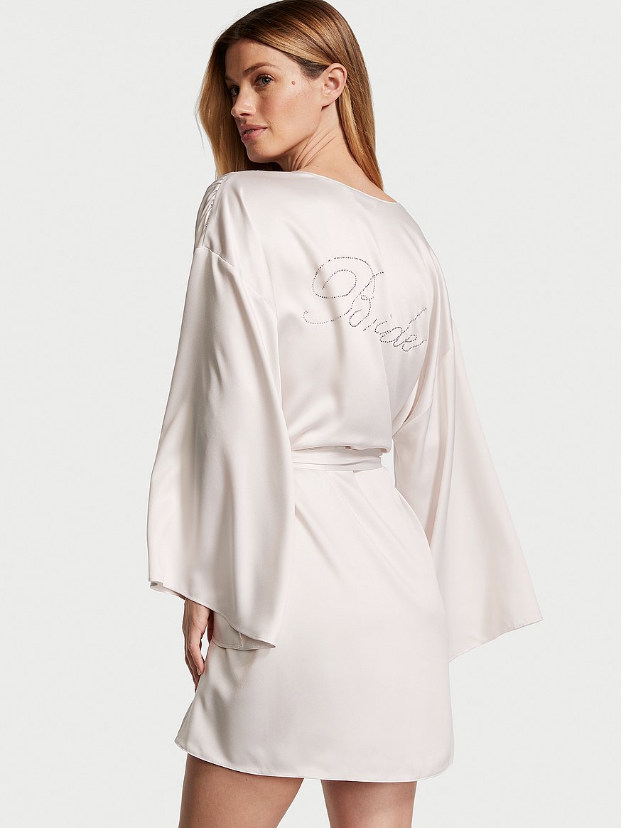 satin short robe satin short robe