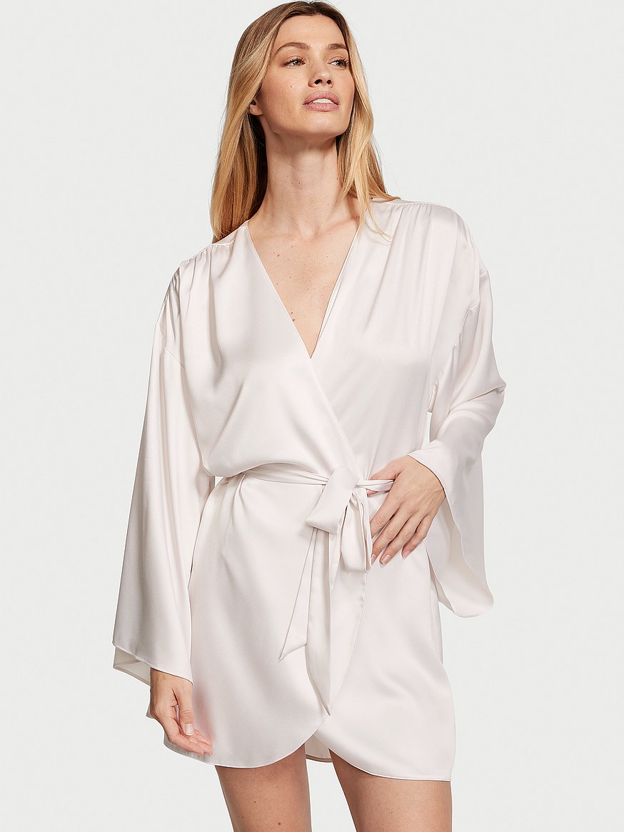 satin short robe satin short robe