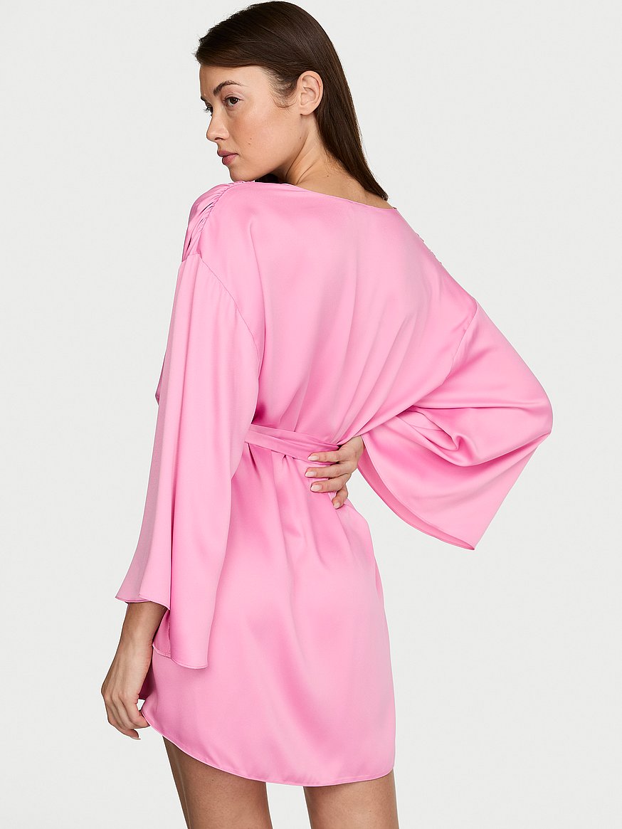 satin short robe satin short robe