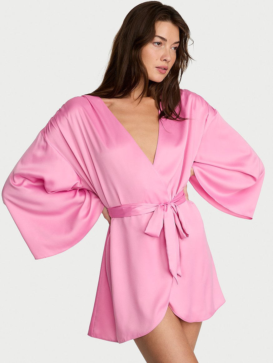 satin short robe satin short robe