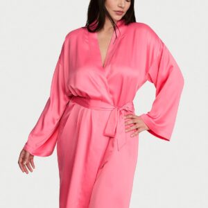 Home signature satin midi robe