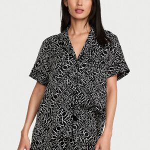 Витрина signature satin short pajama set