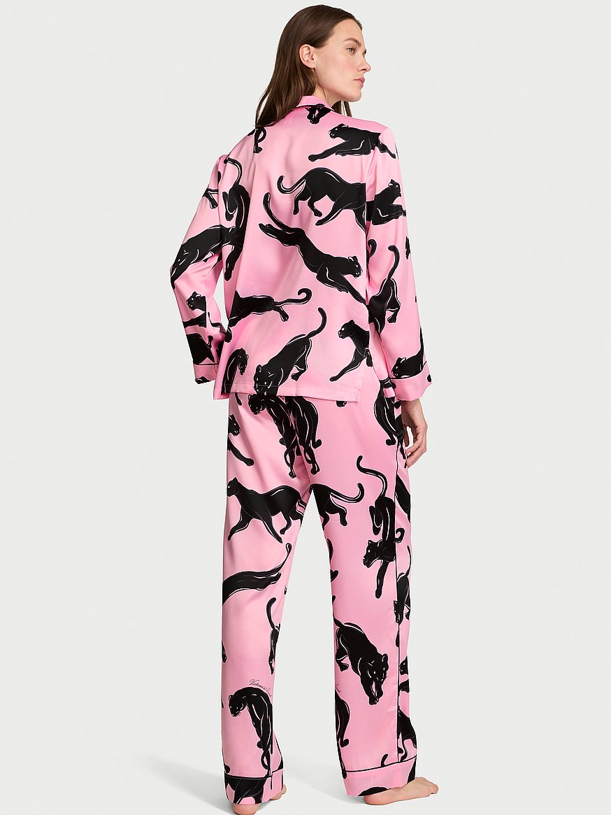 signature satin long pajama set signature satin long pajama set