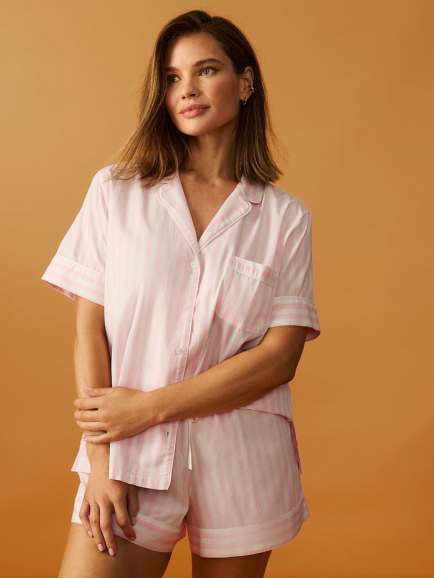 heritage cotton short pajama set heritage cotton short pajama set