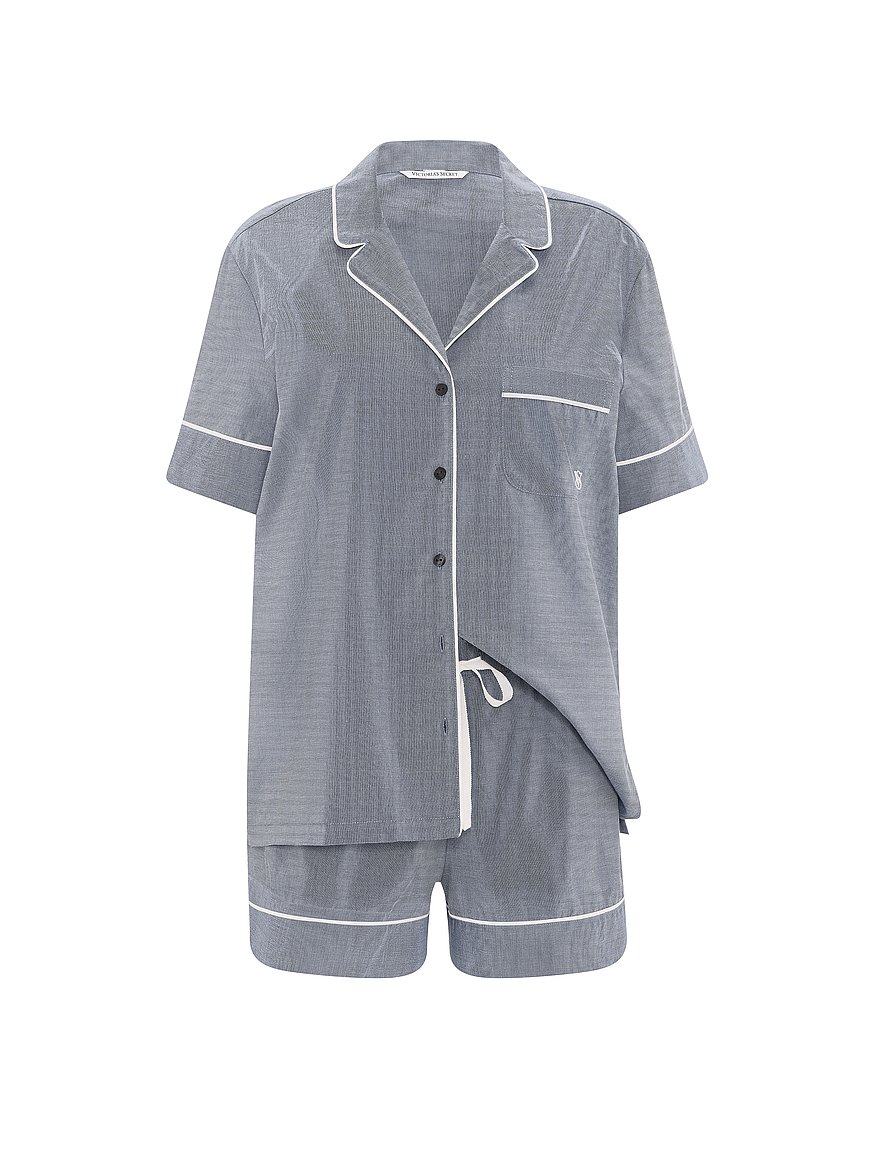 heritage cotton short pajama set heritage cotton short pajama set