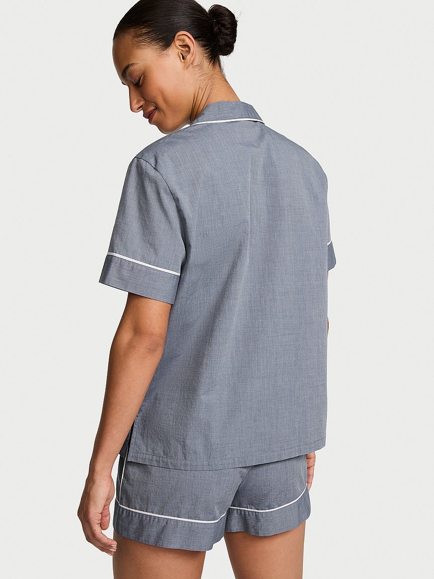 heritage cotton short pajama set heritage cotton short pajama set