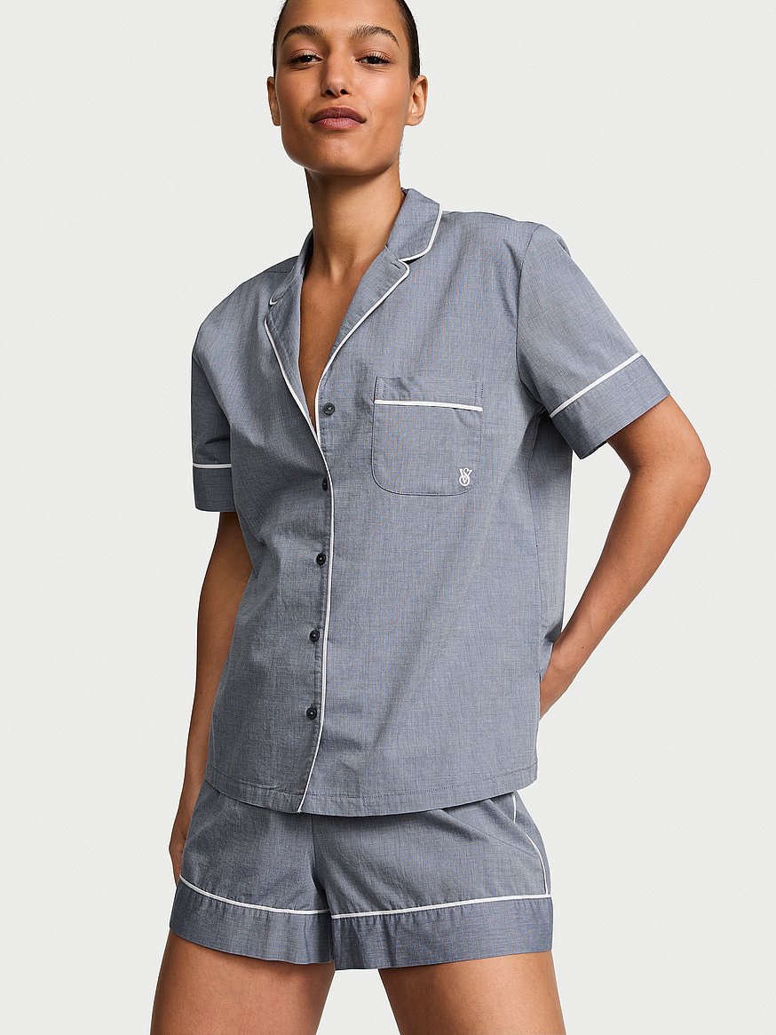 heritage cotton short pajama set heritage cotton short pajama set