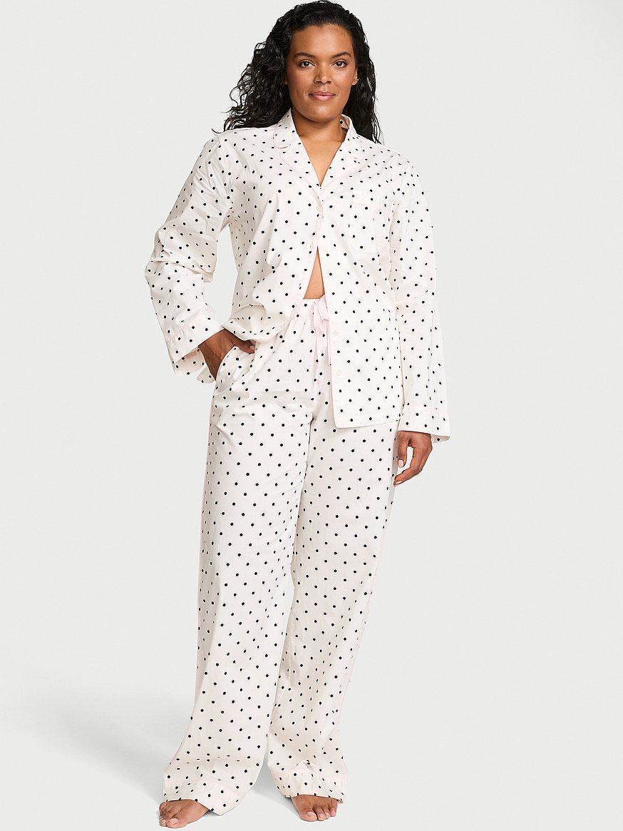 heritage cotton long pajama set heritage cotton long pajama set