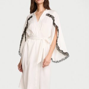 Витрина satin rose lace trim midi robe