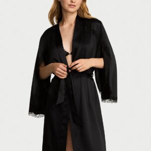 Витрина satin rose lace trim midi robe
