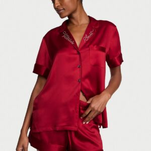 Витрина signature satin short pajama set