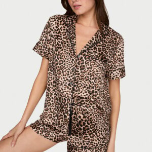 signature satin short pajama set