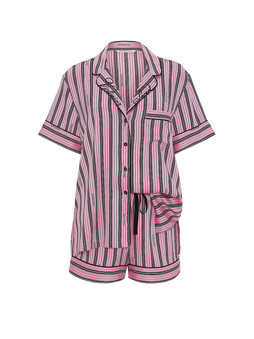 signature satin short pajama set signature satin short pajama set