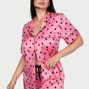 signature satin short pajama set