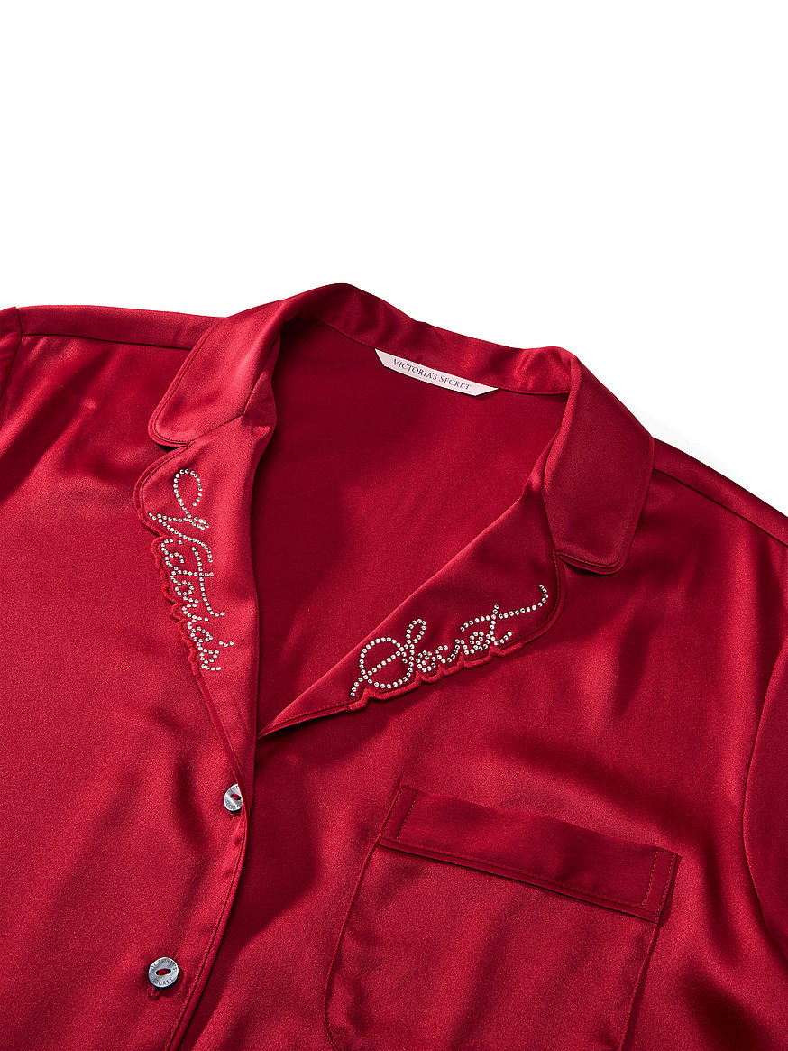 signature satin long pajama set signature satin long pajama set