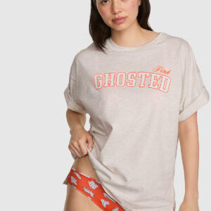 Home cotton side slit tee & panty set