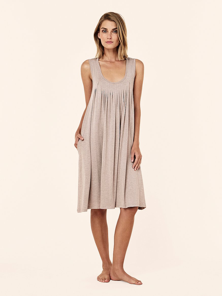 kate modal pleat front midi length nightie kate modal pleat front midi length nightie