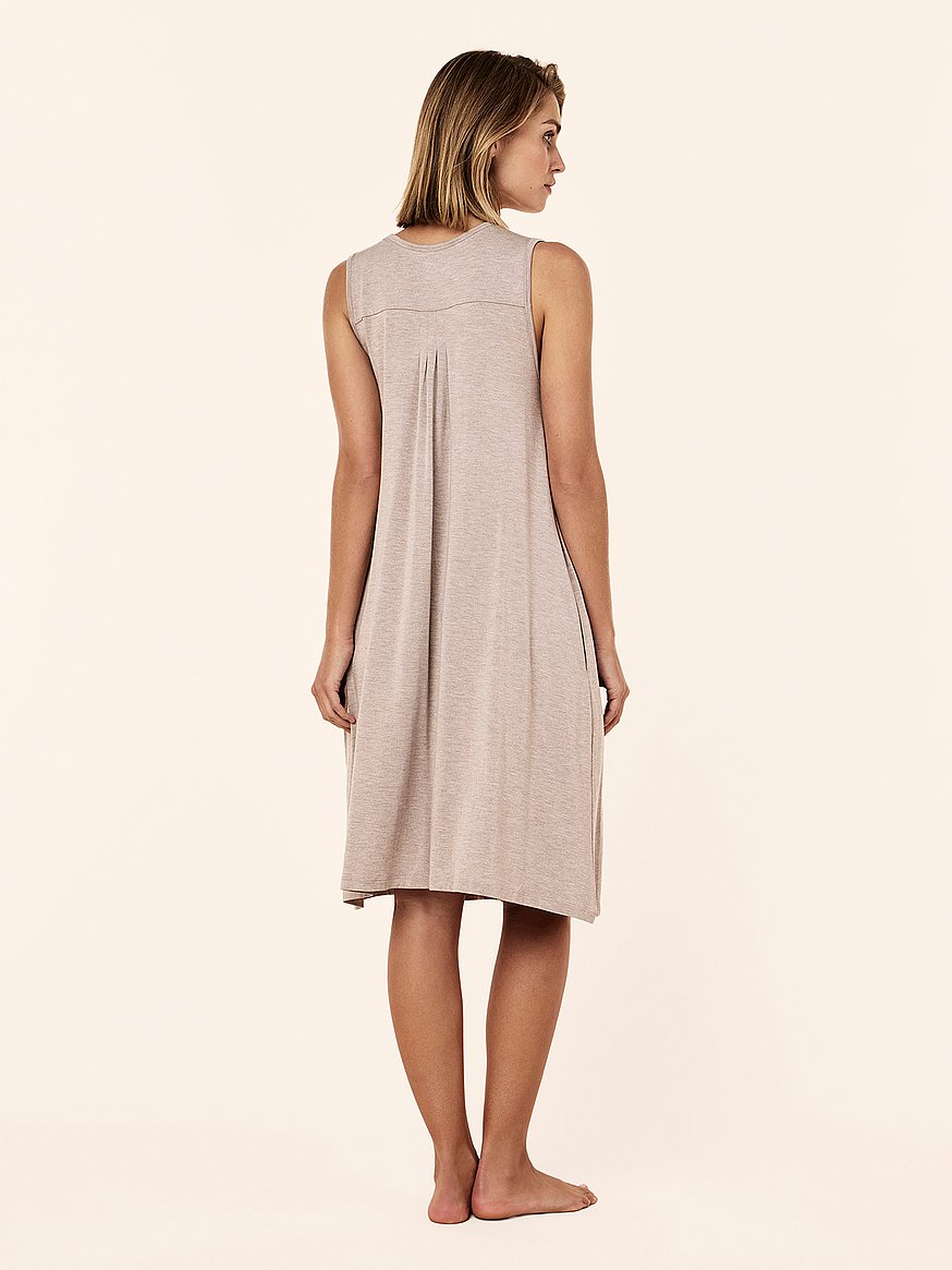 kate modal pleat front midi length nightie kate modal pleat front midi length nightie