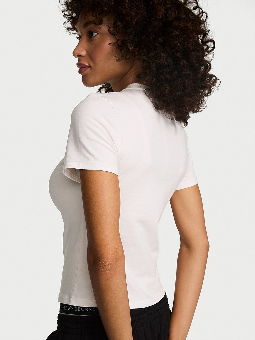 stretch cotton fitted tee stretch cotton fitted tee